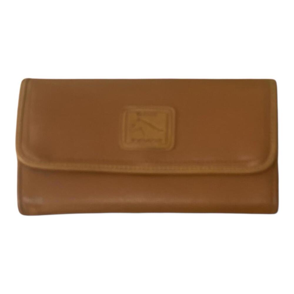 Vintage 90s Jordache Horse Wallet leather Brown Women's Check Book 7.5" Mint